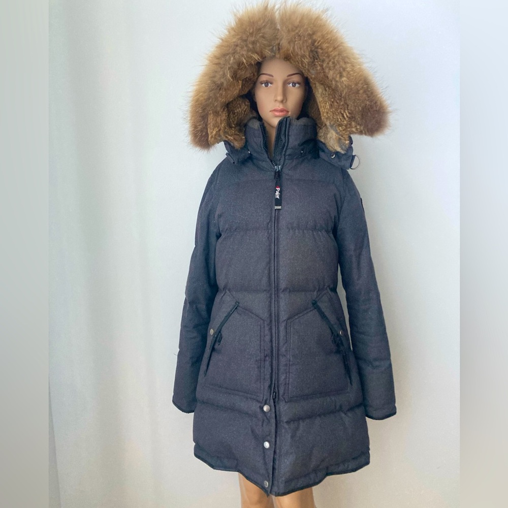 Pajar down winter jacket with real fur hood and trim